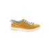 FLY London Sneakers: Yellow Print Shoes - Women's Size 37 - Almond Toe