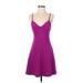 Wild Fable Casual Dress - Mini: Purple Solid Dresses - Women's Size Small
