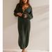 Free People Dresses | Free People Women's Green Silhouette A Line Hem Comfy Hailee Midi Sweater Xs Nwt | Color: Green | Size: Xs