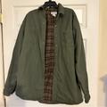 Carhartt Jackets & Coats | Carhartt Mens Army Green Plaid Lined Canvas Snap Front Jacket Size Large Tall Lt | Color: Green | Size: Lt