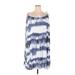 Ellos Casual Dress - Shift Boatneck Sleeveless: Blue Tie-dye Dresses - Women's Size 5X