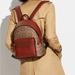 Coach Bags | Coach Charter Backpack 24 With Tea Roses | Color: Orange/Tan | Size: Os