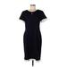 Talbots Casual Dress - Sheath: Blue Solid Dresses - Women's Size 10