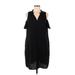Charter Club Casual Dress - High/Low: Black Solid Dresses - New - Women's Size Medium
