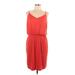 Gap Casual Dress - Mini V Neck Sleeveless: Red Solid Dresses - Women's Size X-Large