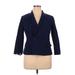 Banana Republic Factory Store Blazer Jacket: Short Blue Print Jackets & Outerwear - Women's Size 14