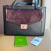 Kate Spade Bags | Kate Spade Small Zarinah Hyde Place Black And Purple Suede & Fur Satchel Bag | Color: Black/Purple | Size: Os