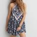 American Eagle Outfitters Dresses | American Eagle Blue & Pink Bohemian Floral Print Mini Swing Dress Nwt | Color: Blue | Size: Xs