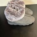Jessica Simpson Shoes | Jessica Simpson Women's Small (6/7) Gray Microsuede Super Soft Bootie Slippers | Color: Gray | Size: 6