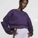 Nike Tops | Nike Sportswear Womens Fleece Cropped Sweatshirt City Ready Small Purple | Color: Purple | Size: S