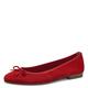 Tamaris Damen Klassische Ballerinas, Frauen Flats,Abendschuhe,Slip-ons,Freizeitschuhe,sportlich,Ballerinen,Pumps,Halbschuhe,Slipper,RED,40 EU