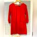 J. Crew Dresses | J Crew Women’s Stretch Wool Twill Shift Dress With Front Pockets | Color: Red | Size: 2