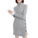 J. Crew Dresses | J.Crew Wool Blend Turtleneck Cable Knit Sweater Dress | Color: Gray | Size: Xs