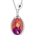 Disney Accessories | Children's Frozen Anna Crystal Pendant In Sterling | Color: Silver | Size: Osg