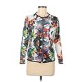 Jacket: Below Hip White Tropical Jackets & Outerwear - Women's Size Medium