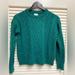 J. Crew Sweaters | J Crew Sweater Womans Xs Green Chunky Cable Knit Crew Neck Fisherman Outdoor | Color: Green | Size: Xs