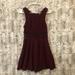 Free People Dresses | Free People Daisy Cut Out Fit & Flare Mini Dress Back Zipper Burgendy Size 6 | Color: Red | Size: 6