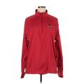 Adidas Windbreaker Jacket: Mid-Length Red Print Jackets & Outerwear - Women's Size X-Large