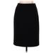 White House Black Market Casual Shift Skirt Knee Length: Black Print Bottoms - Women's Size 6