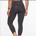 Athleta Pants & Jumpsuits | Athleta Sonic Capri Black Cropped Leggings | Color: Black/Silver | Size: S