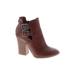 American Eagle Shoes Ankle Boots: Brown Solid Shoes - Women's Size 5 1/2 - Almond Toe