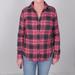 American Eagle Outfitters Tops | American Eagle Outfitters Plaid Button Down Xs | Color: Black/Red | Size: Xs