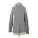 Calvin Klein Pullover Sweater: Gray Color Block Tops - Women's Size Small