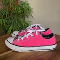 Converse Shoes | Converse Sneakers Kids 3 Pink White Black Stripe Sneaker All Star Junior Lace Up | Color: Pink/White | Size: 3bb