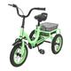 12 Inch Children's Tricycle Single Speed ​​3 Wheels Tricycle Children's Bicycle Tricycle for Boys/Girls with Large Basket Balance Bicycle Light Green for 2-5 Years