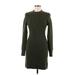 BTFBM Casual Dress - Sweater Dress: Green Dresses - Women's Size Medium