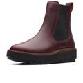 Clarks OriannaW Up Womens Chelsea Boots 6.5 UK Burgundy