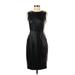Calvin Klein Casual Dress - Party High Neck Sleeveless: Black Solid Dresses - Women's Size 4