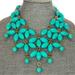 Anthropologie Jewelry | Anthropologie Teal Green Blue Beaded Bib Chinky Necklace | Color: Blue/Green | Size: Os