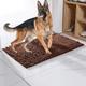 Sohodoo Dog Mat Dog Rug Ultra-Absorbent Dog Door Mat For Muddy Paws Dog Carpet Wet Paws And Shoes Inside Mat For Front Door Entryway (Color : Brown, Size : 50x80cm)