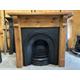 Beautiful Victorian Style Arched Cast Iron Fireplace & Solid Wooden Surround