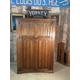 Vintage Gothic Oak Double Linen Fold Wardrobe