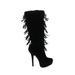 Anne Michelle Boots: Black Print Shoes - Women's Size 8 - Round Toe