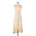 Postmark from Anthropologie Casual Dress - High/Low V-Neck Sleeveless: Ivory Print Dresses - Women's Size Large