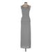 O'Neill Casual Dress Scoop Neck Sleeveless: Gray Stripes Dresses - Women's Size Medium