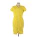 Lafayette 148 New York Casual Dress - Mini Collared Short sleeves: Yellow Solid Dresses - Women's Size 6