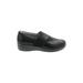 Alegria Flats: Slip-on Wedge Casual Black Print Shoes - Women's Size 37 - Round Toe