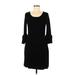 Danny And Nicole Casual Dress - Sweater Dress: Black Dresses - Women's Size Medium Petite