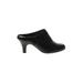 Sofft Mule/Clog: Black Print Shoes - Women's Size 8 1/2 - Almond Toe