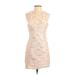 Crystal Doll Cocktail Dress - Mini V Neck Sleeveless: Pink Dresses - Women's Size 1