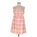 Charlie Holiday. Casual Dress: Pink Checkered/Gingham Dresses - Women's Size 8