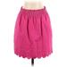 J. by J.Crew Casual Skirt: Pink Solid Bottoms - Women's Size 4