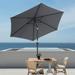 BONOSUKI Patio 9ft Deck Market Umbrella w/200gsm solution-dyed fabric