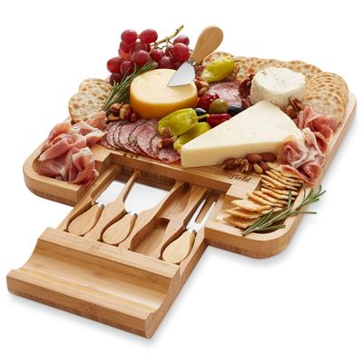 Bamboo Cheese Cutting Board Knife Gift Set