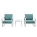 Aluminum Patio 3 Piece Sofa Set