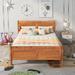 Minimalistic and Durable: Pine Wood Minimalistic Design Full Size Wood Platform Bed Headboard and Footboard Included